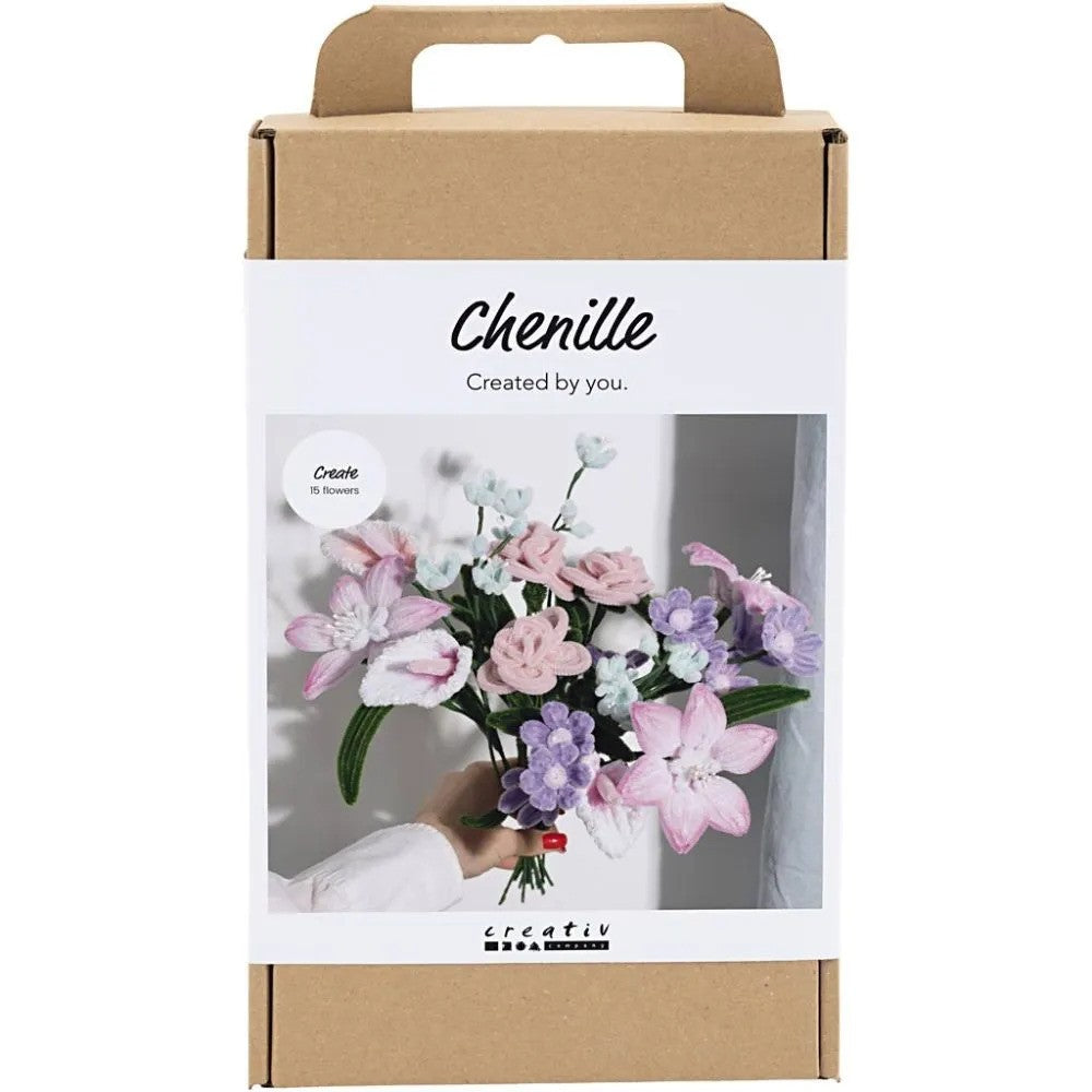 CC Bastelset Blumen aus Chenilledraht Pastellfarben