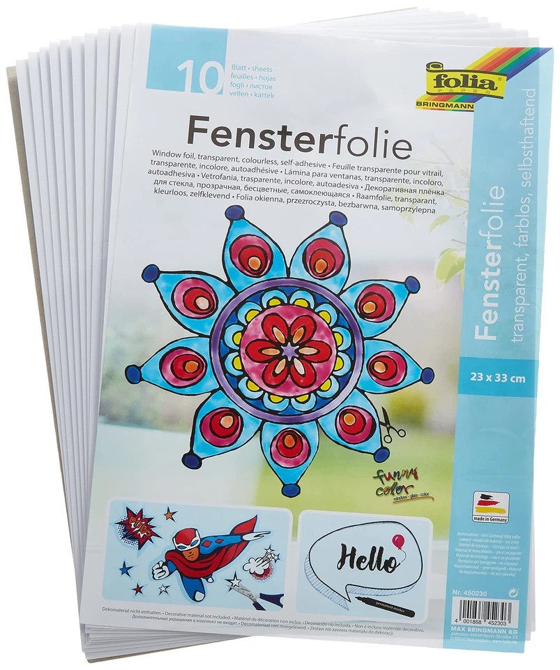 Folia Fensterfolie Selbstklebend 10 Blatt