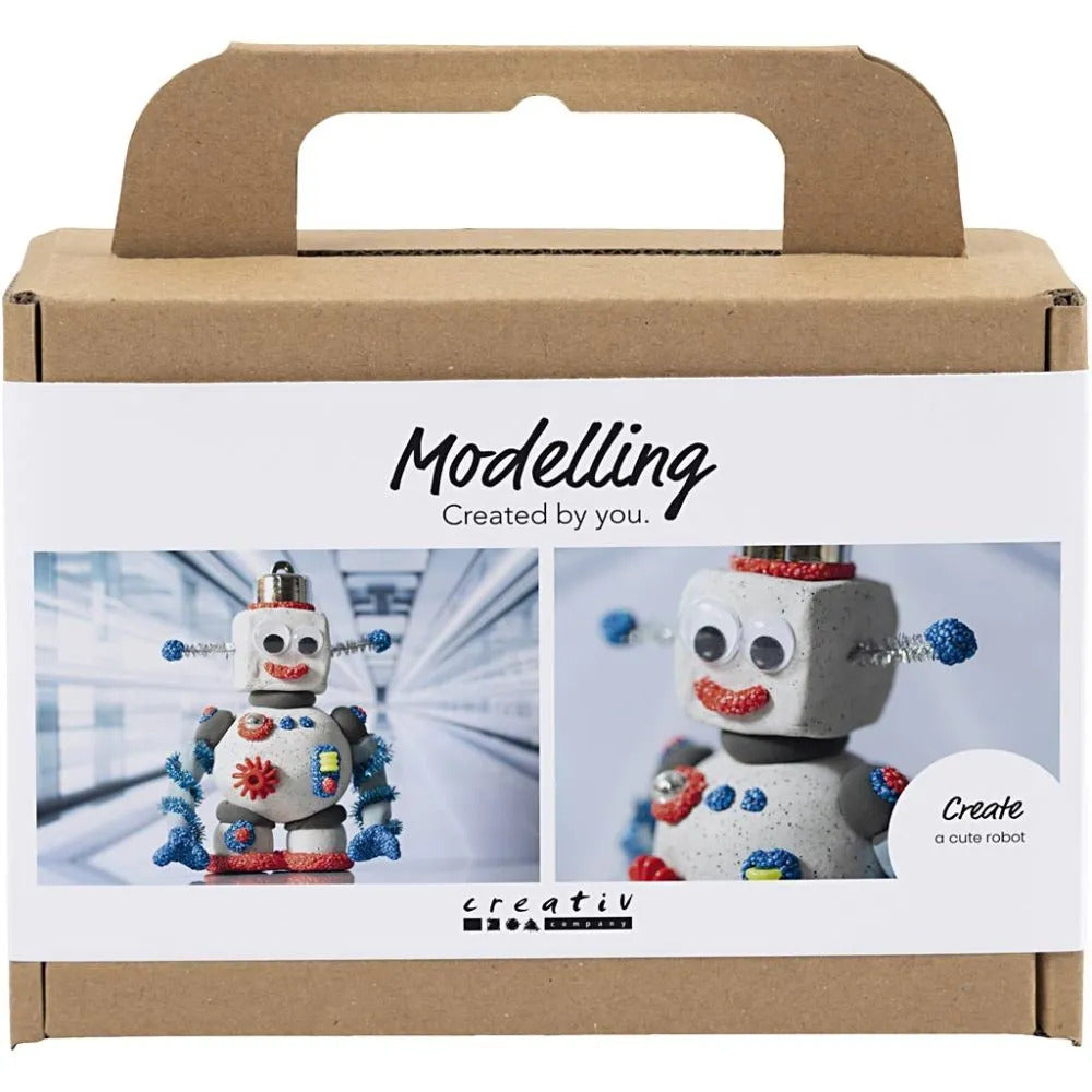 CC Mini Hobbyset Boetseren Robot, Blauw, Grijs en Rood
