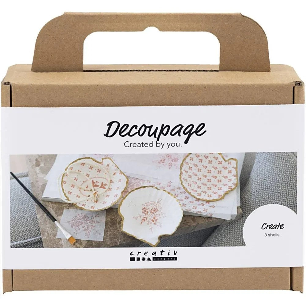 CC Mini Hobby Set Decoupage Mussel Shells Light Pink