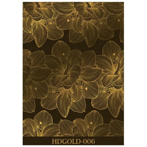 Cadence Home Decor Abreiber Blumen Gold 30 x 42