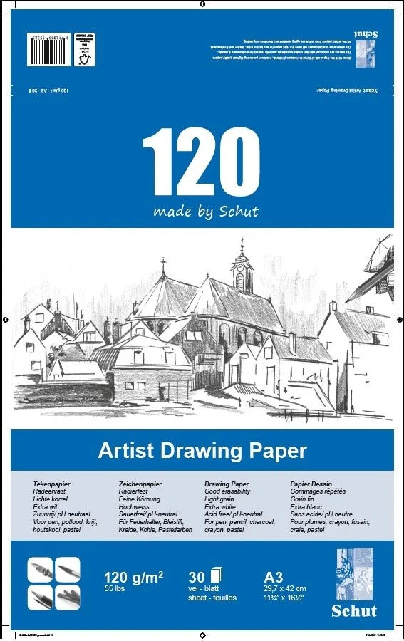 Schut Artist Zeichenpapier A3 120g 30 Blatt