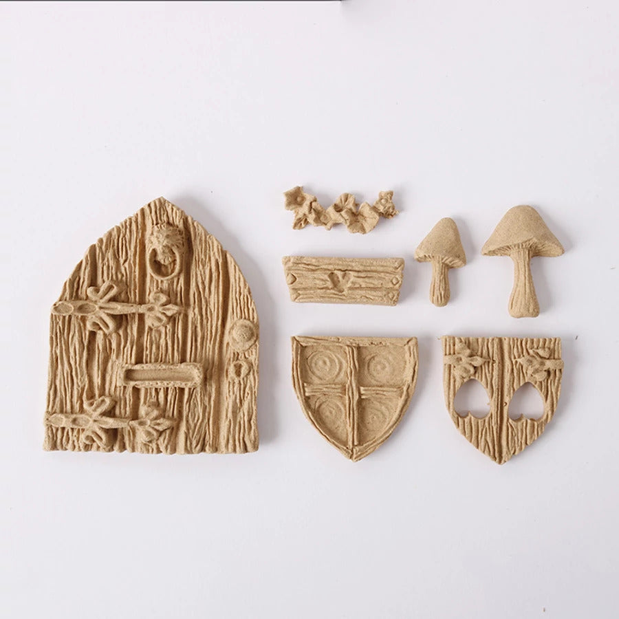 Pentart Elastisches Holzmärchen-Set 6 x 5 cm 7 Stück