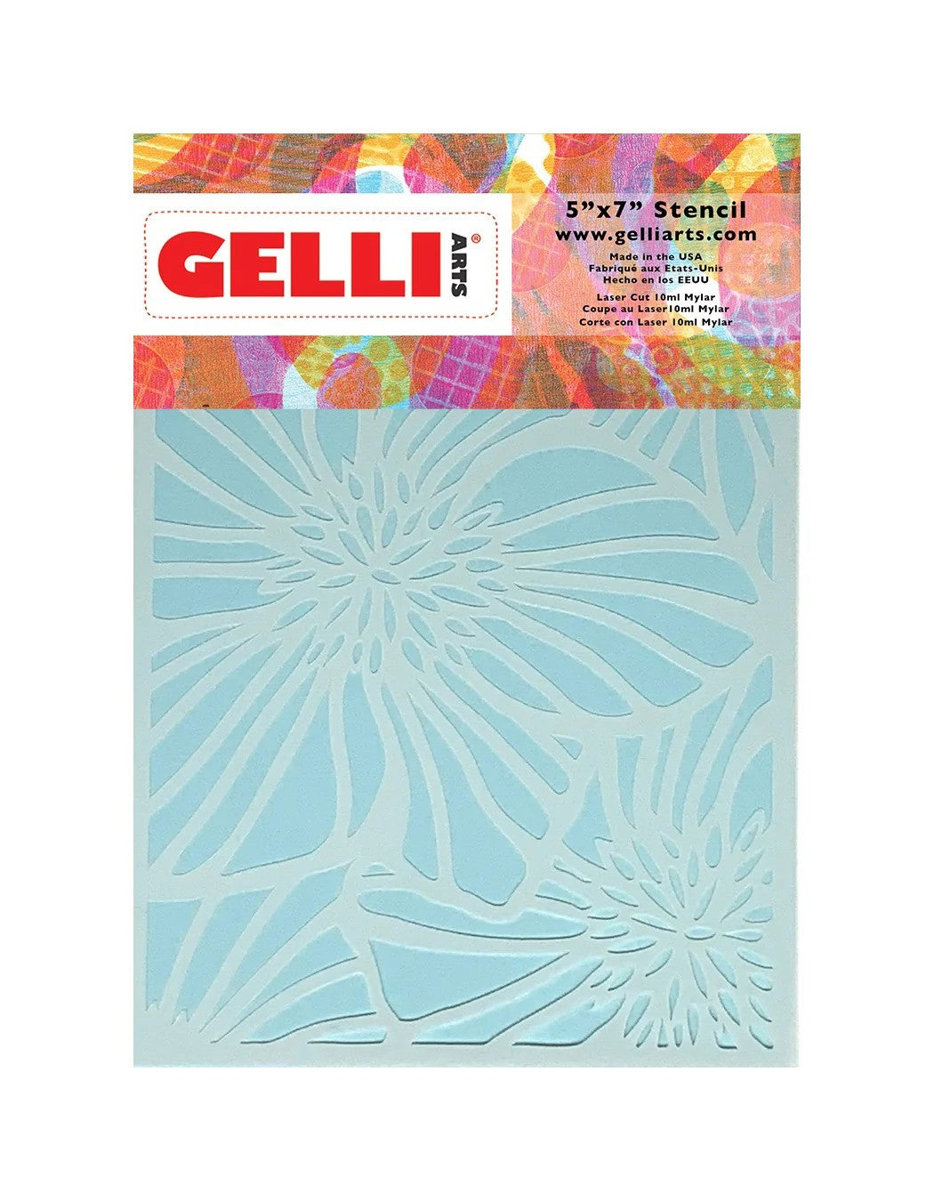 Gelli Arts Hellebore Flower Stencil 5" x 7"