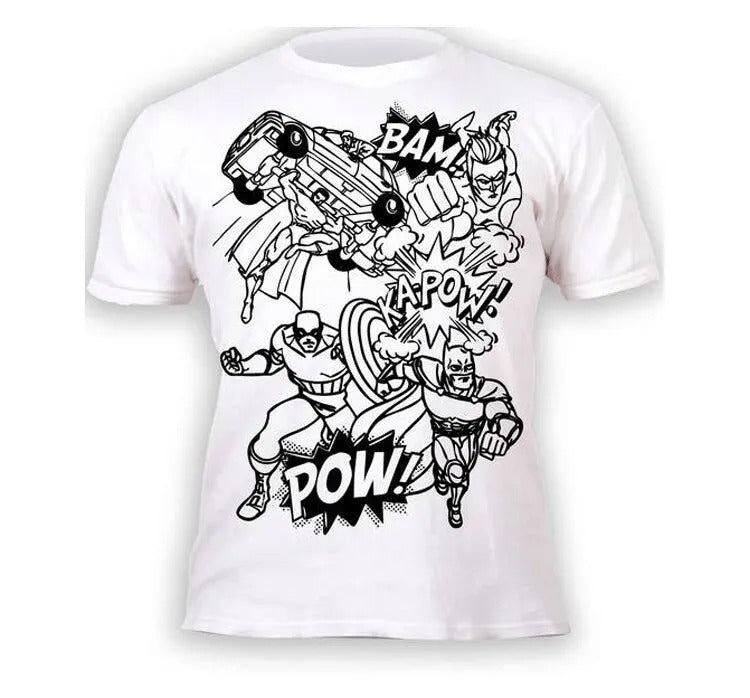 Splat Planet T-Shirt Kleuren Set Superhelden 7 - 8 Jaar