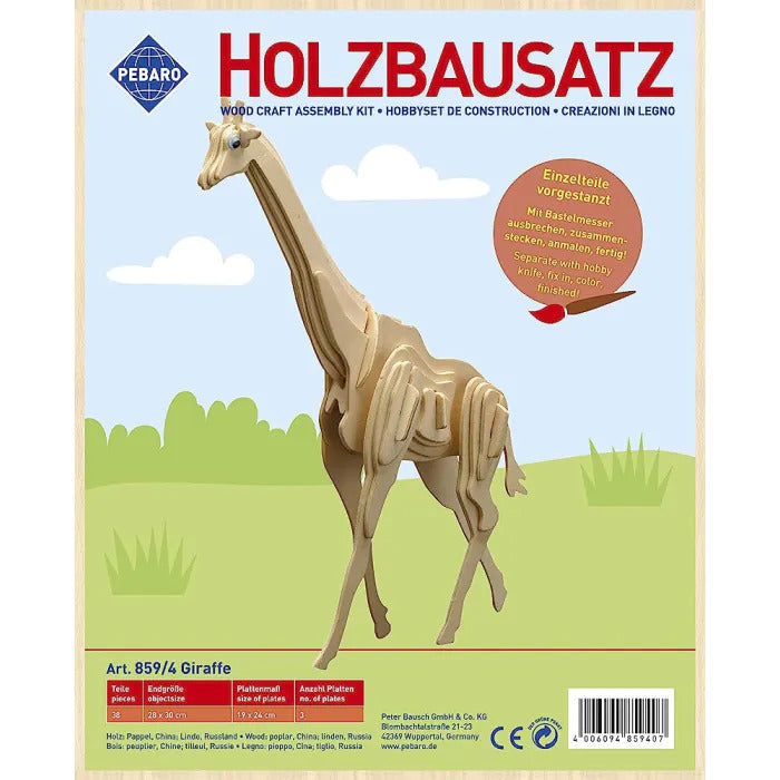Pebaro Houten Bouwset Giraf