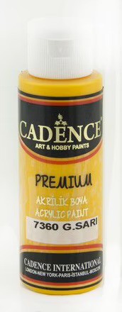 Cadence Premium Acrylic Paint 70 ml Sun Yellow 7360