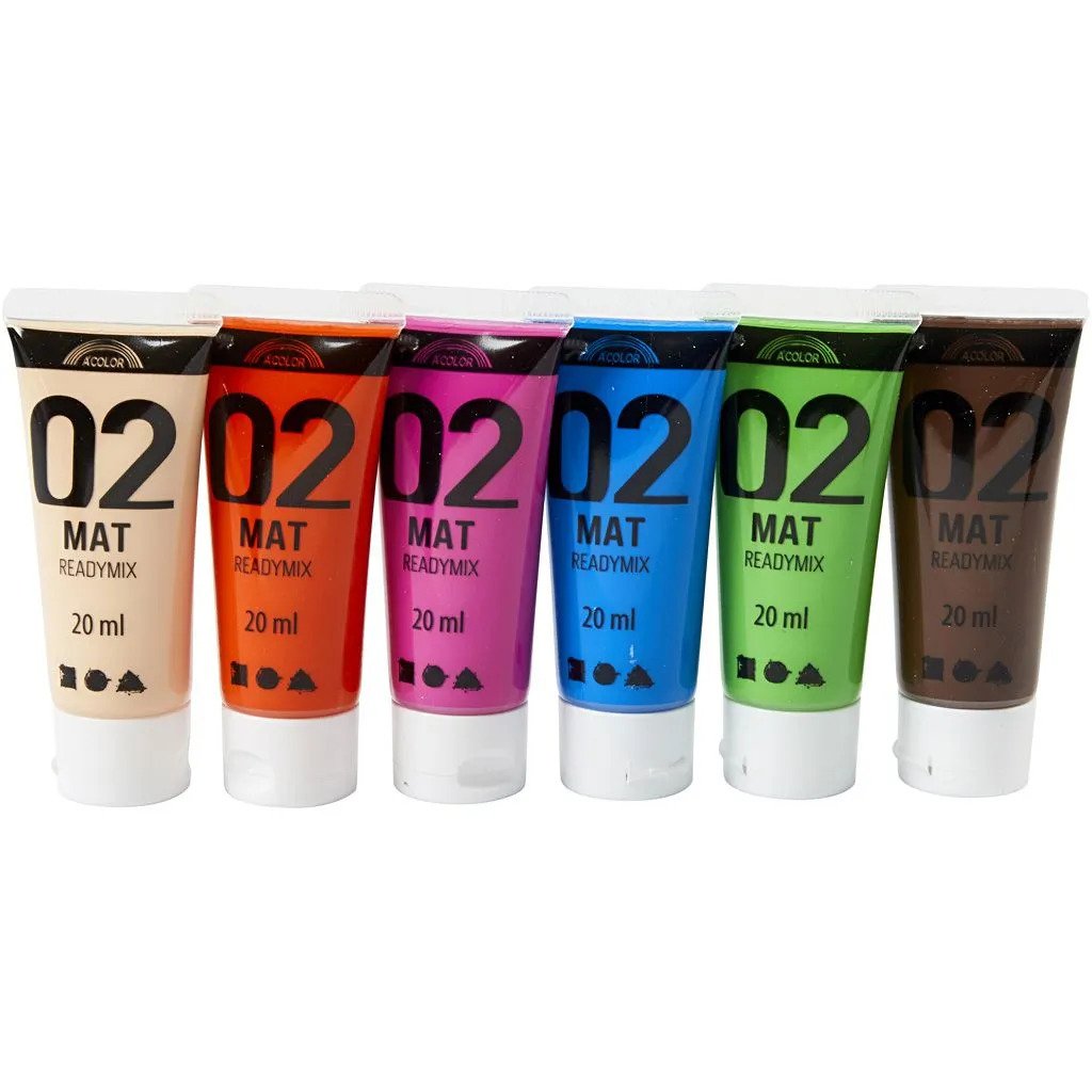 A-Color Acrylfarbe Set Matt Sekundär 6x20 ml