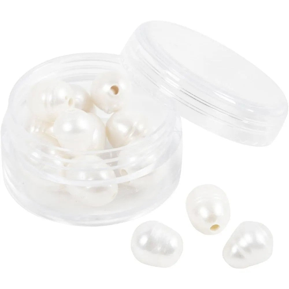 CC Freshwater Pearls Lengthwise Drilled Mother of Pearl 13 Pieces