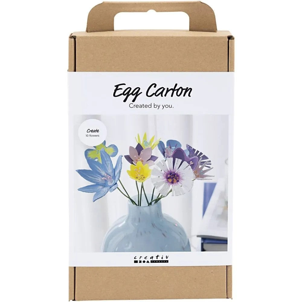 CC Egg Carton Flowers Craft Kit Pastel Colors