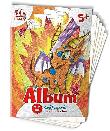 Sabbiarelli Sand Art Album Dragons 5 pieces
