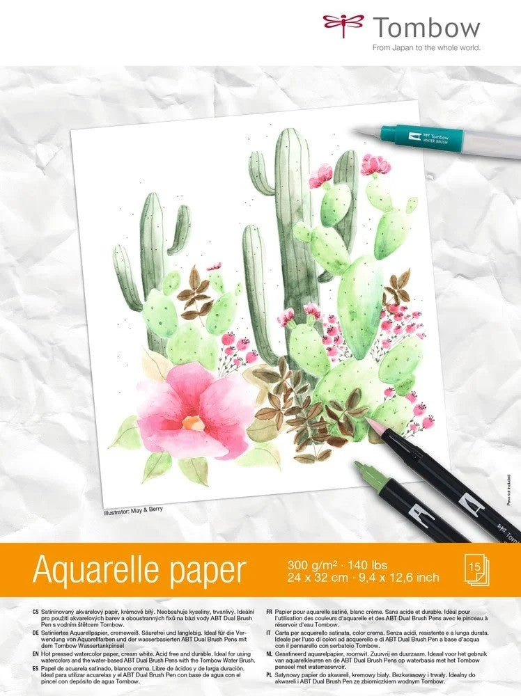 Tombow Aquarellblock 24 x 32 cm 300 g