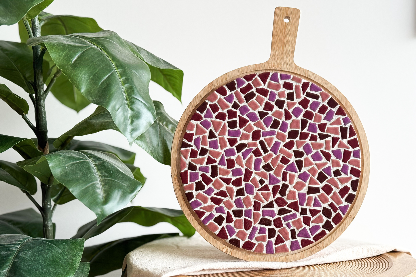 LC DIY Round Drinks Board - Old Pink