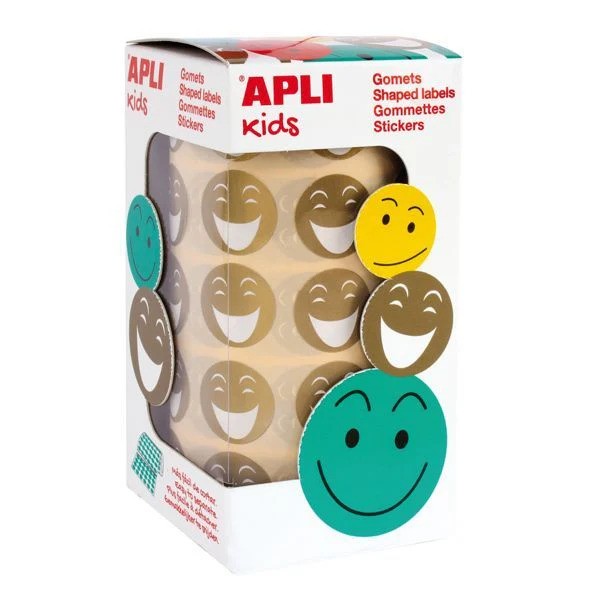 Apli Ablösbare Aufkleber Smile 20 mm Gold