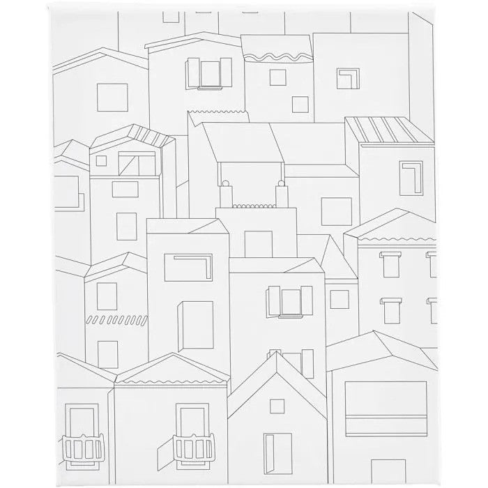 CC Schildercanvas met print Stad 24x30 cm