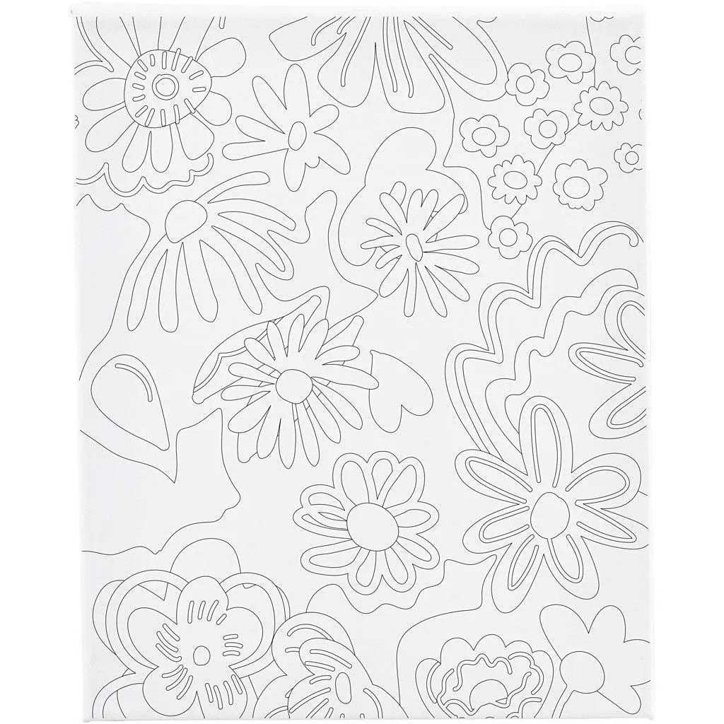 CC Schildercanvas met print Bloemen 24x30 cm