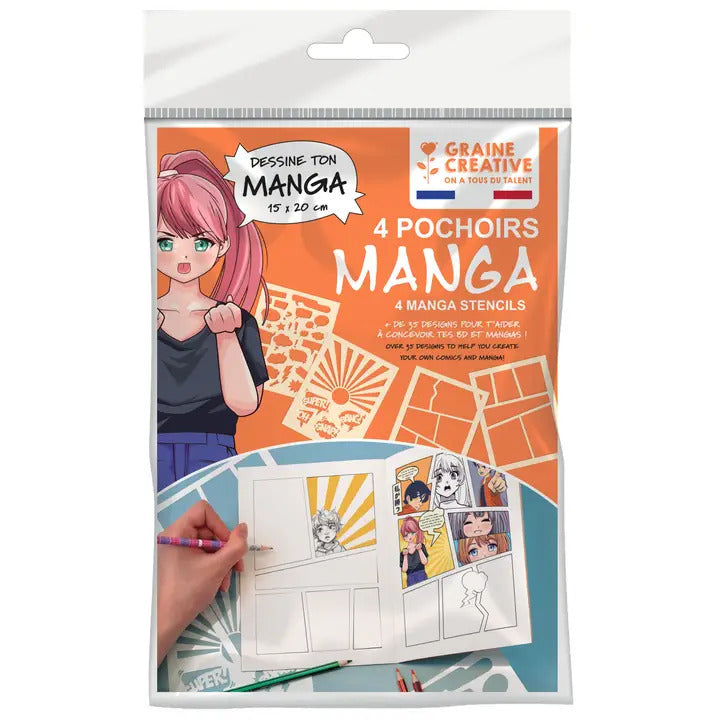 GC Schablonen Manga 4 Stück 15,5 x 1 x 26 cm