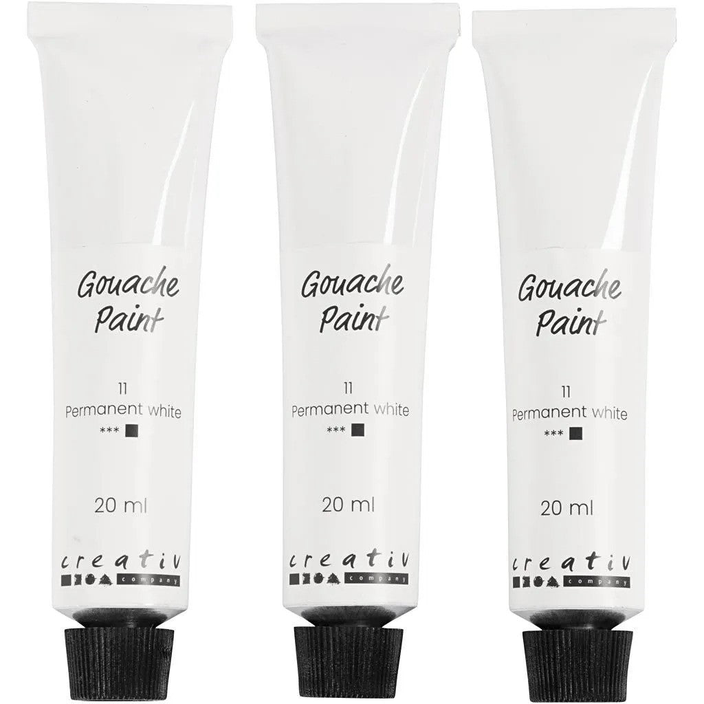 CC Gouachefarbe 3x20 ml Weiß