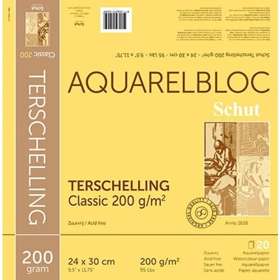 Schut Terschelling Aquarellpapier 24x30 cm 200g 20 Blatt