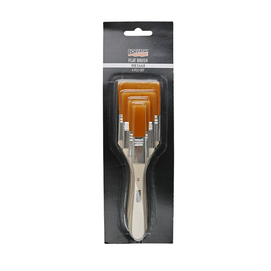 Pentart Kwasten Set Zachte Haren 4 Stuks
