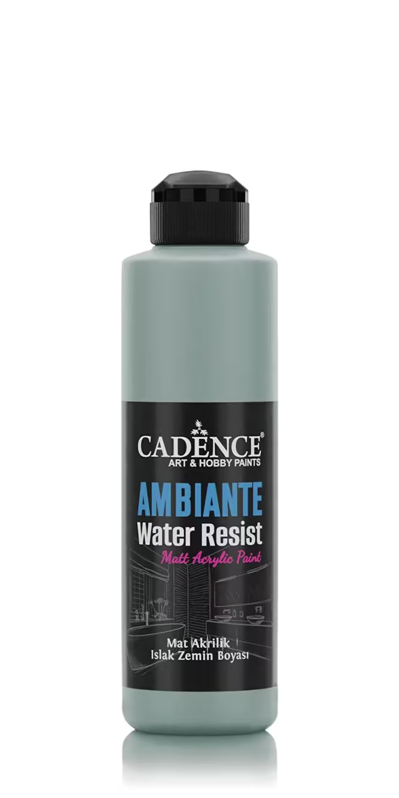 Cadence Ambiante Wasserfeste Matt-Acrylfarbe 250 ml Mould Green + 10 gr Catalyst