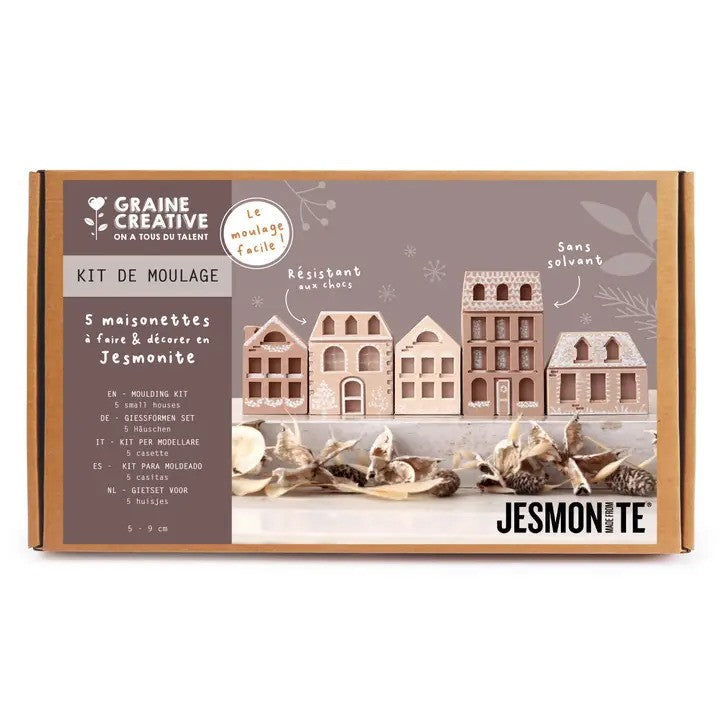 GC Jesmonite Kersthuisjes 32 x 9 x 18,5 cm