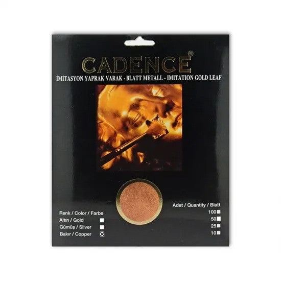 Cadence Imitation Leaf Metal 15x15 cm Copper 25 sheets