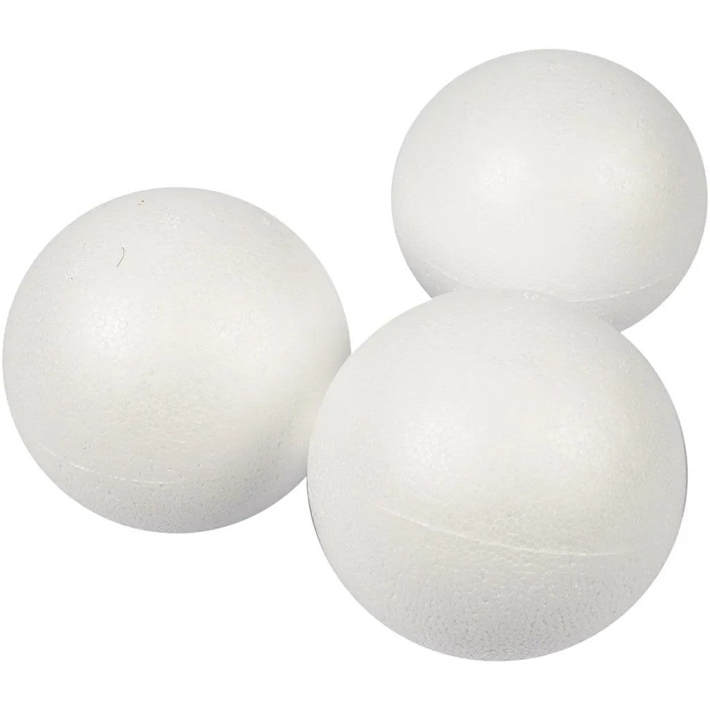 CC Styrofoam Balls White 8 cm, 25 pieces