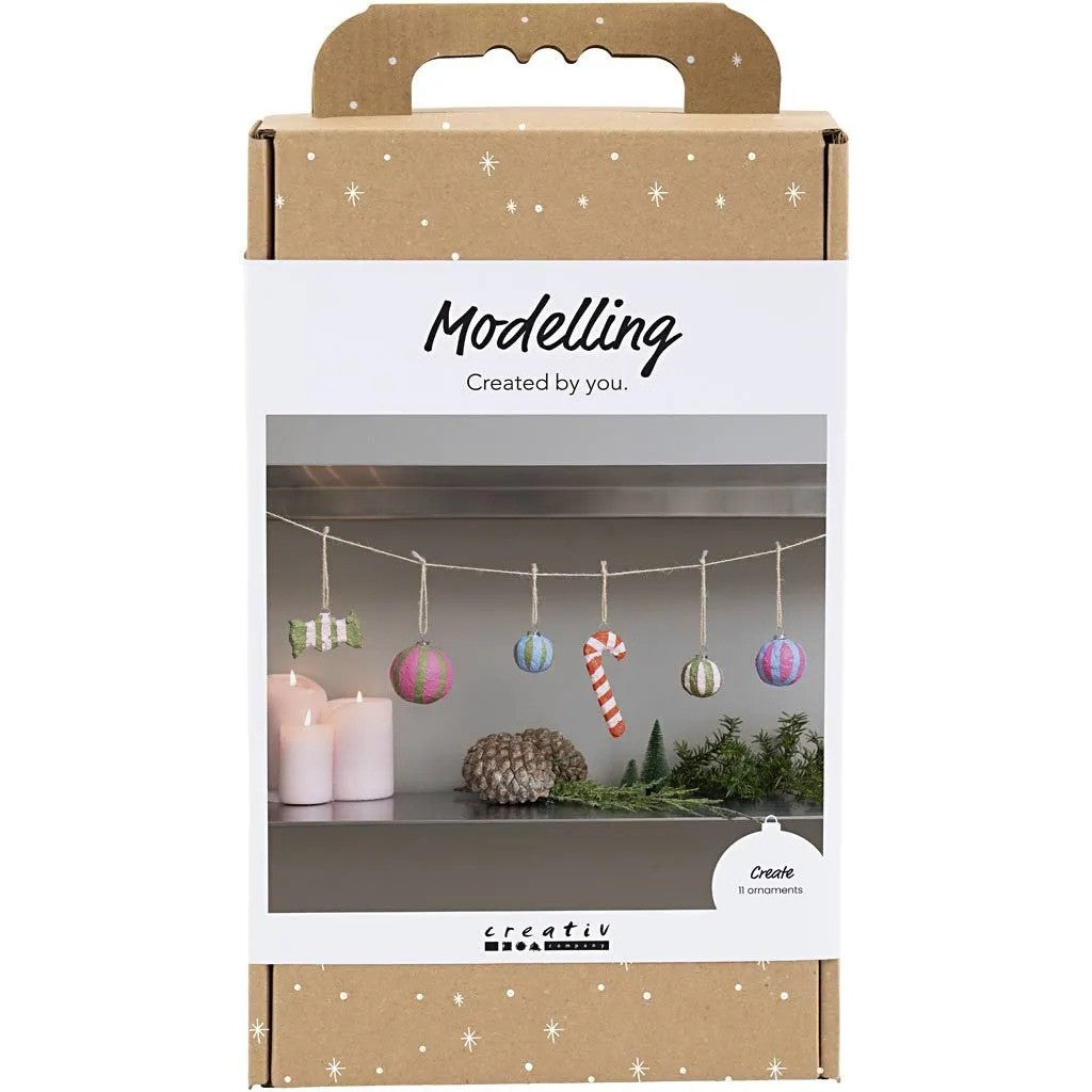 CC Hobbyset Boetseren, Pulp Kerstfiguren, Diverse kleuren