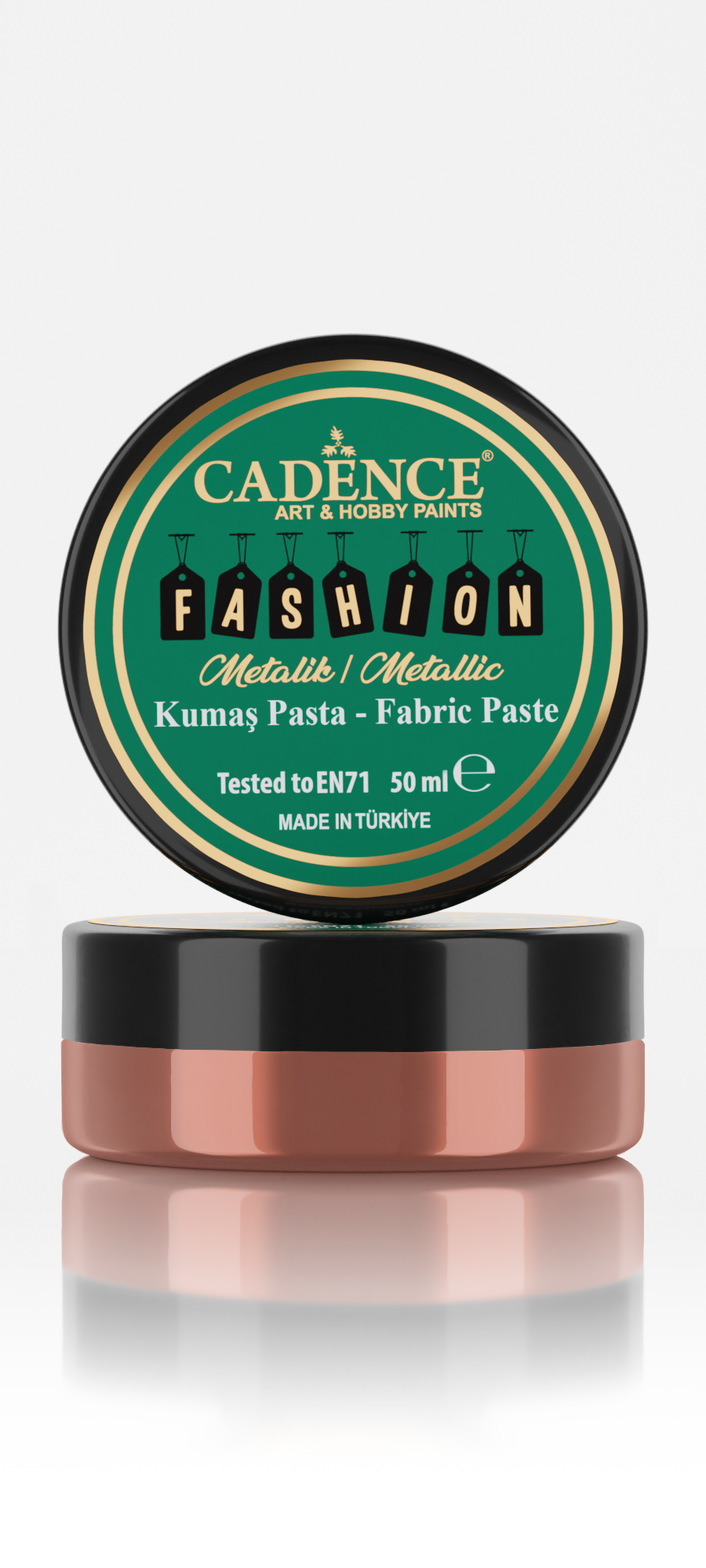 Cadence Fashion Textil Metallic Relief Paste 50 ml Kupfer