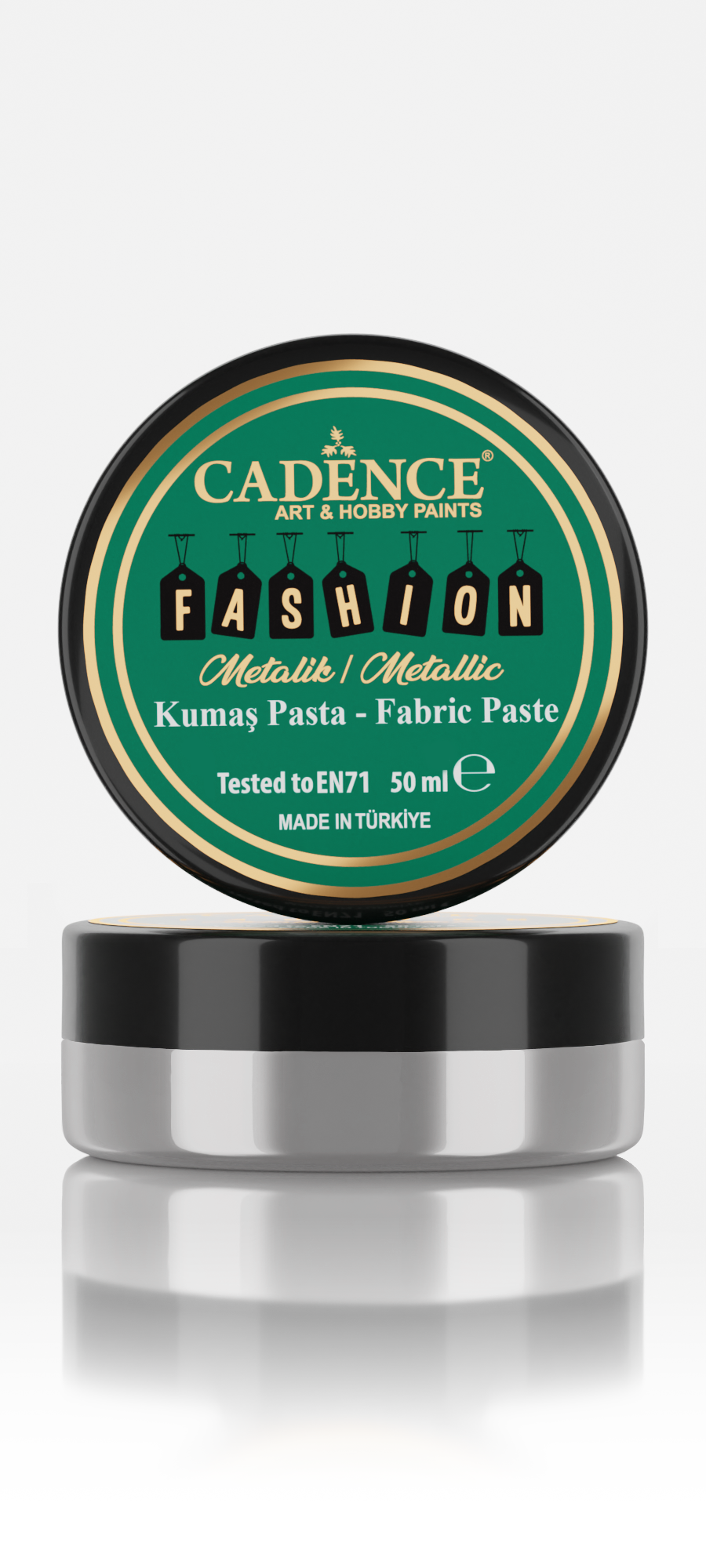 Cadence Fashion Textil Metallic Relief-Paste 50 ml Silber