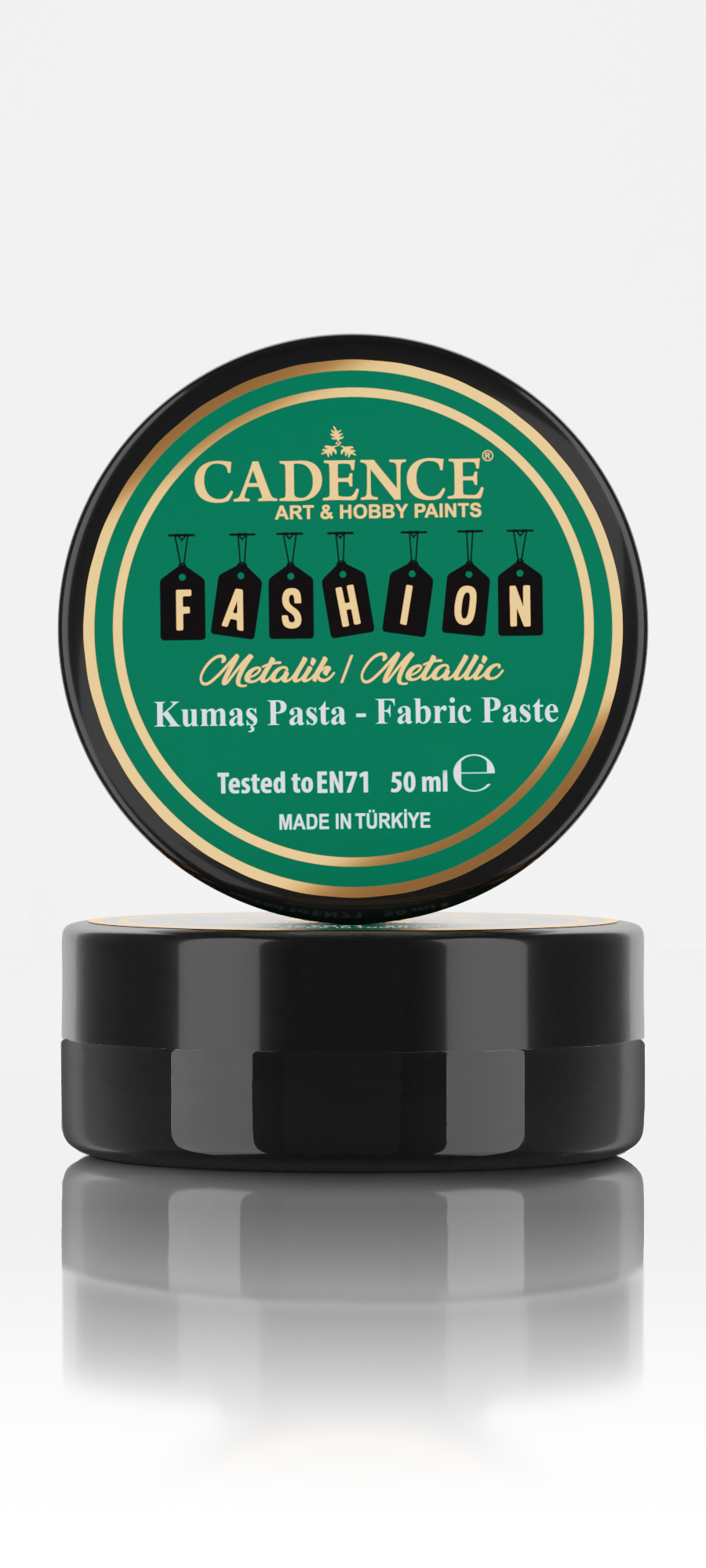 Cadence Fashion Textil Metallic Reliefpaste 50 ml Schwarz