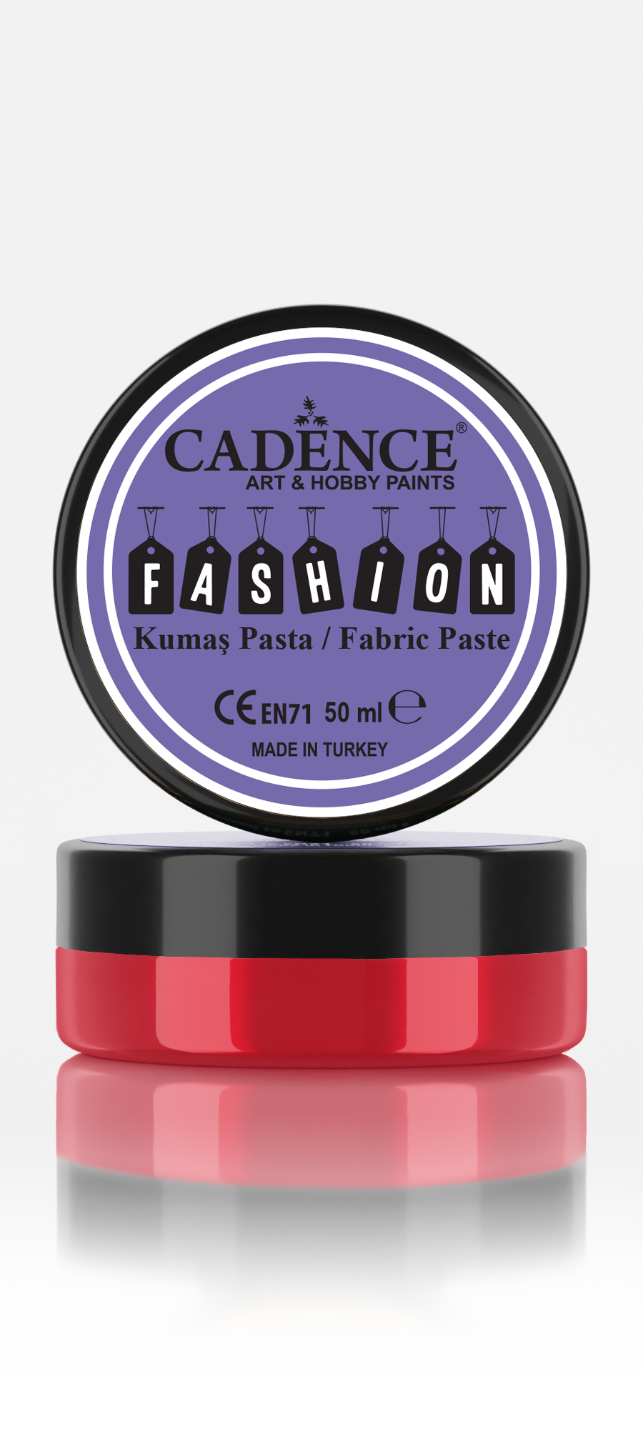 Cadence Fashion Textiel Relief Pasta 50 ml Rood