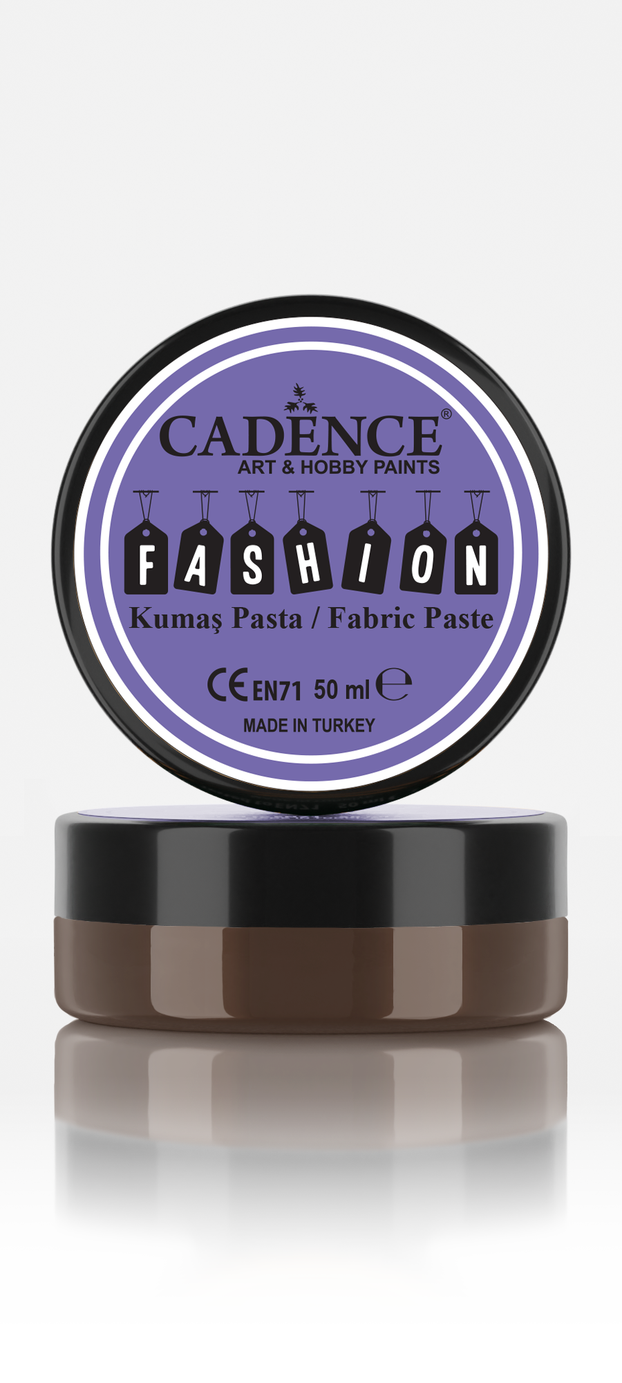 Cadence Fashion Textiel Relief Pasta 50 ml Donkerbruin