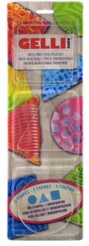 Gelli Arts Mini Gel Plate Rond, Vierkant en Driehoek Set