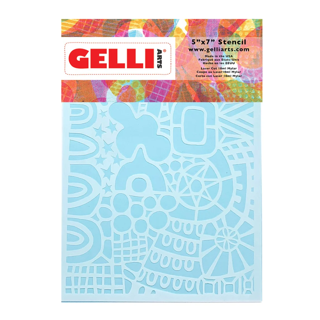 Gelli Arts Schablone Wonderland 12,7x17,8 cm