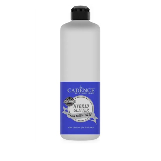 Cadence Hybrid Glitter Acrylic Paint HSG-001 White 500ml