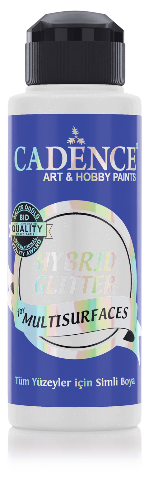 Cadence Hybrid Acrylic Paint Glitter 120 ml White