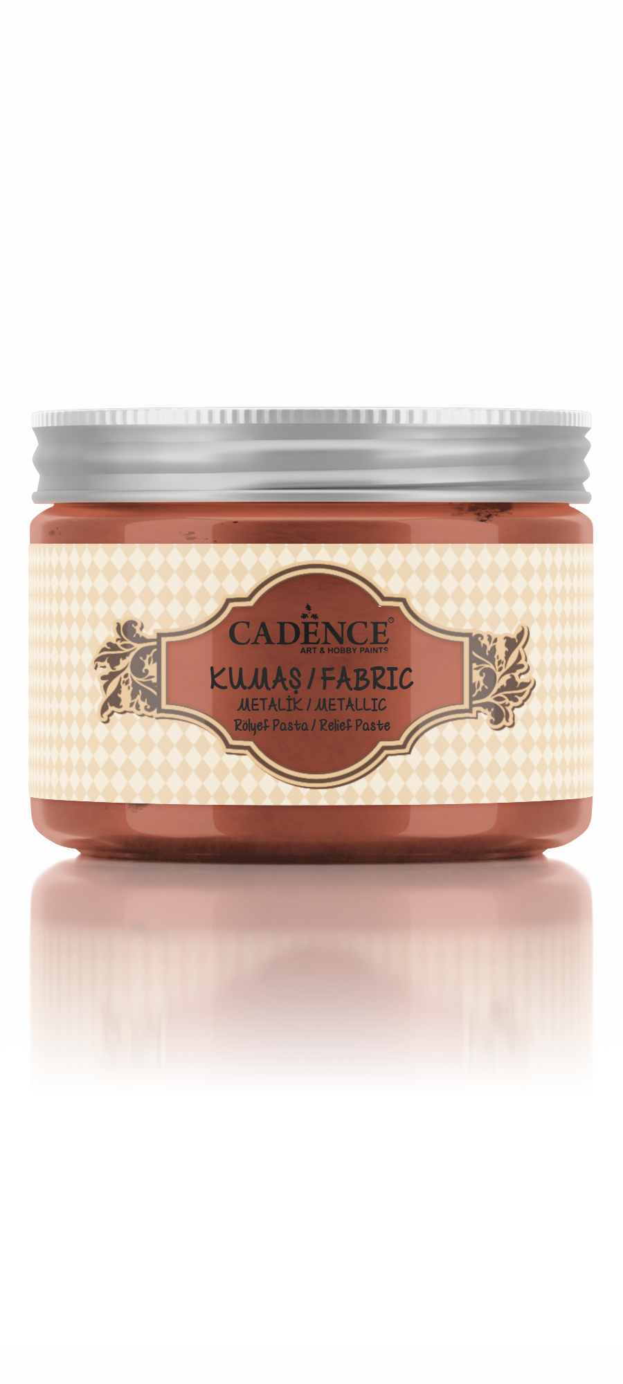 Cadence Textil Metallic Relief Paste 150 ml Kupfer