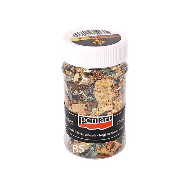 Pentart Metallflocken Mix Gold & Grün 100ml M2