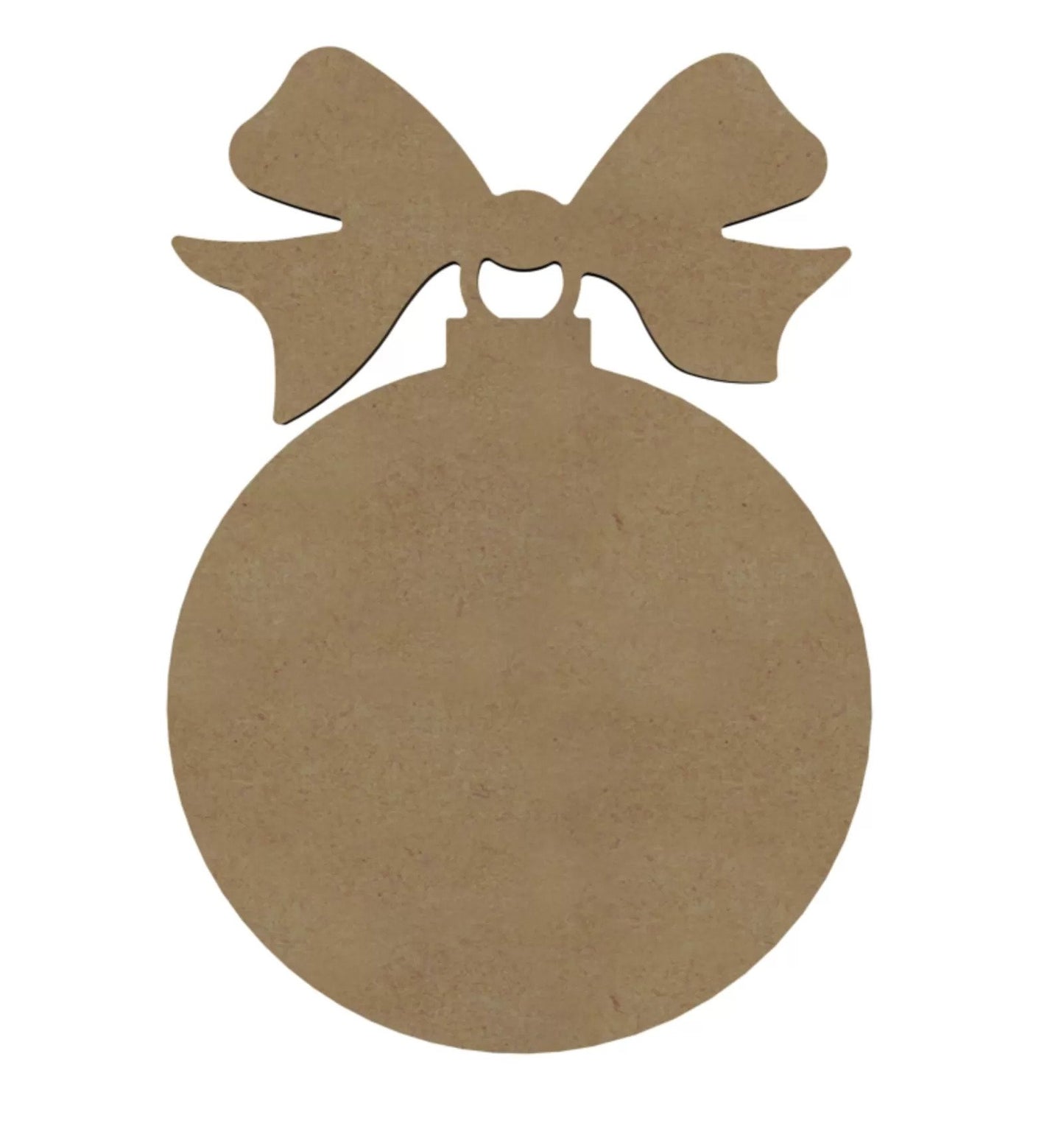 Gomille MDF Figuur 26 cm Kerstbal met Strik