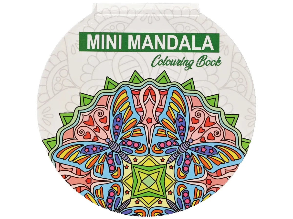 Wins Mini Mandala Malbuch Rund Grün 12 x 12 cm