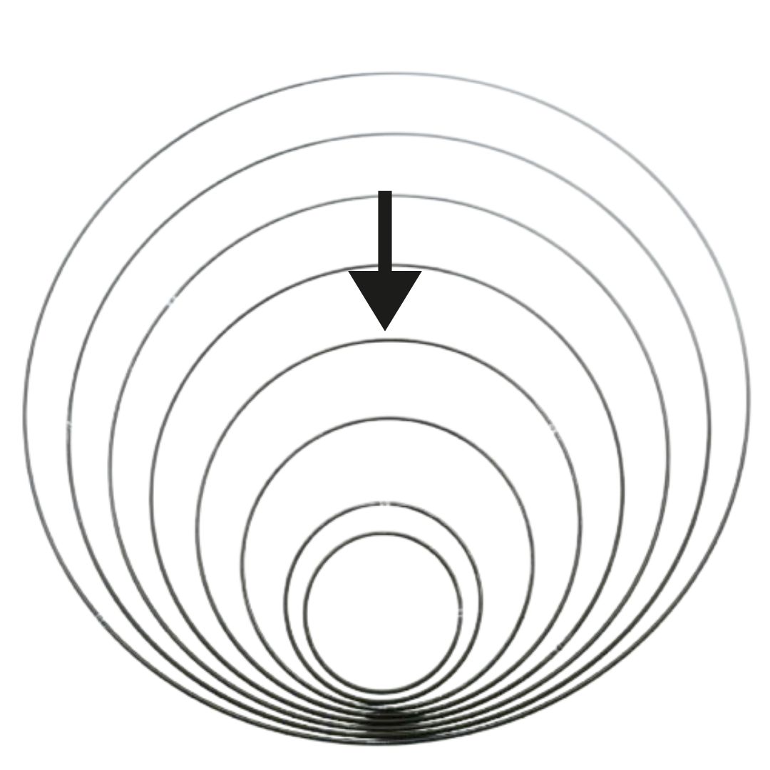 Metalen Ring Zwart d: 20cm