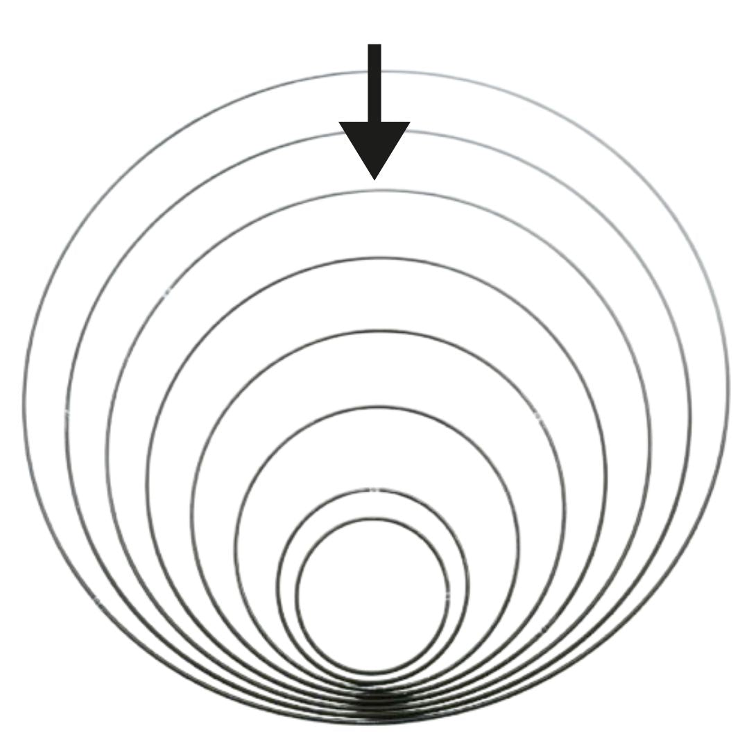 Metalen Ring Zwart d: 30cm