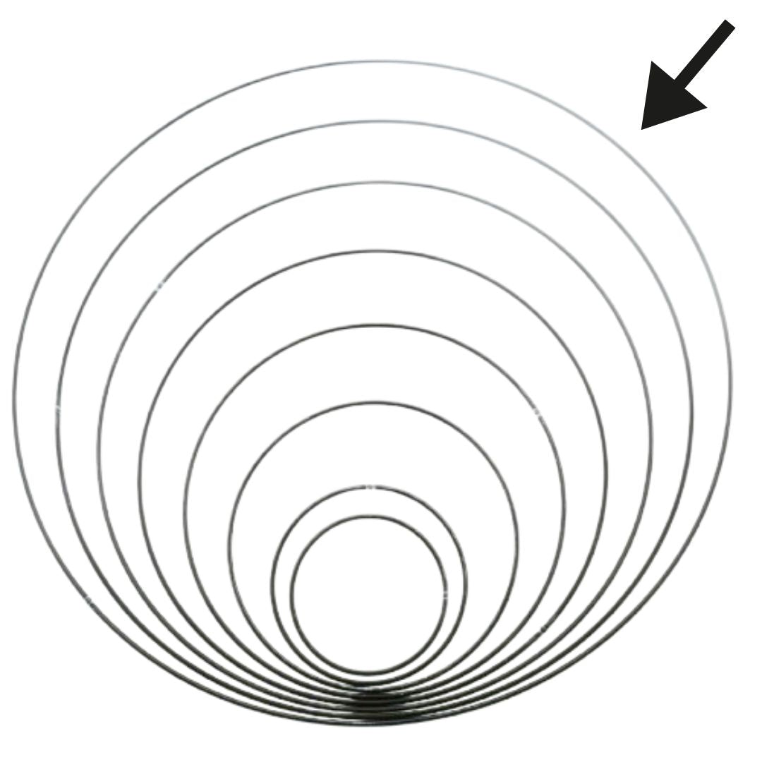Metalen Ring Zwart d: 40cm