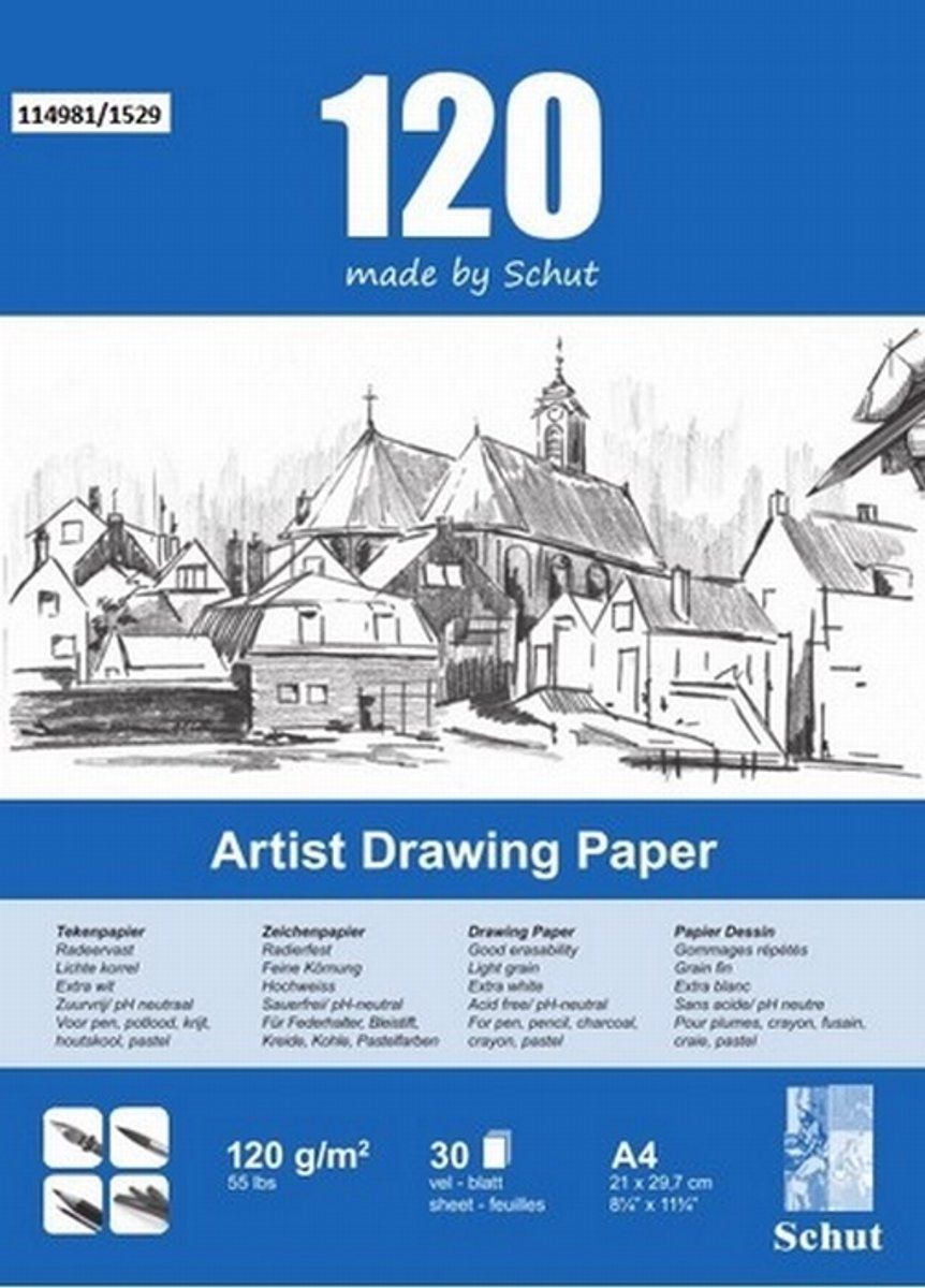 Schut Artist Zeichenpapier A4 120gr 30 Blatt