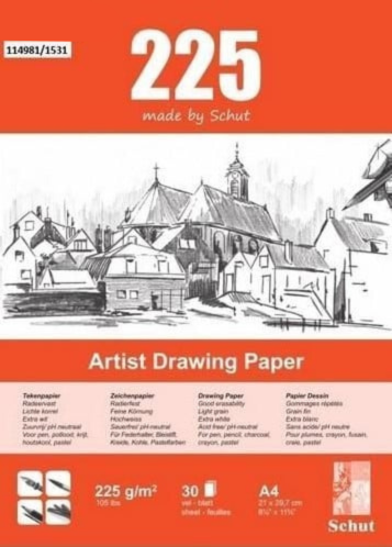 Schut Artist Tekenpapier A4 225gr 30 vel