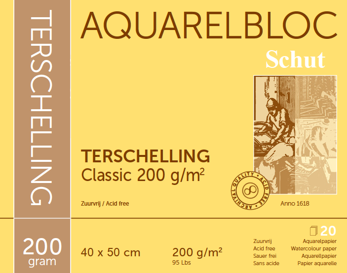 Schut Terschelling Aquarellpapier 40x50 cm 200g 20 Blatt