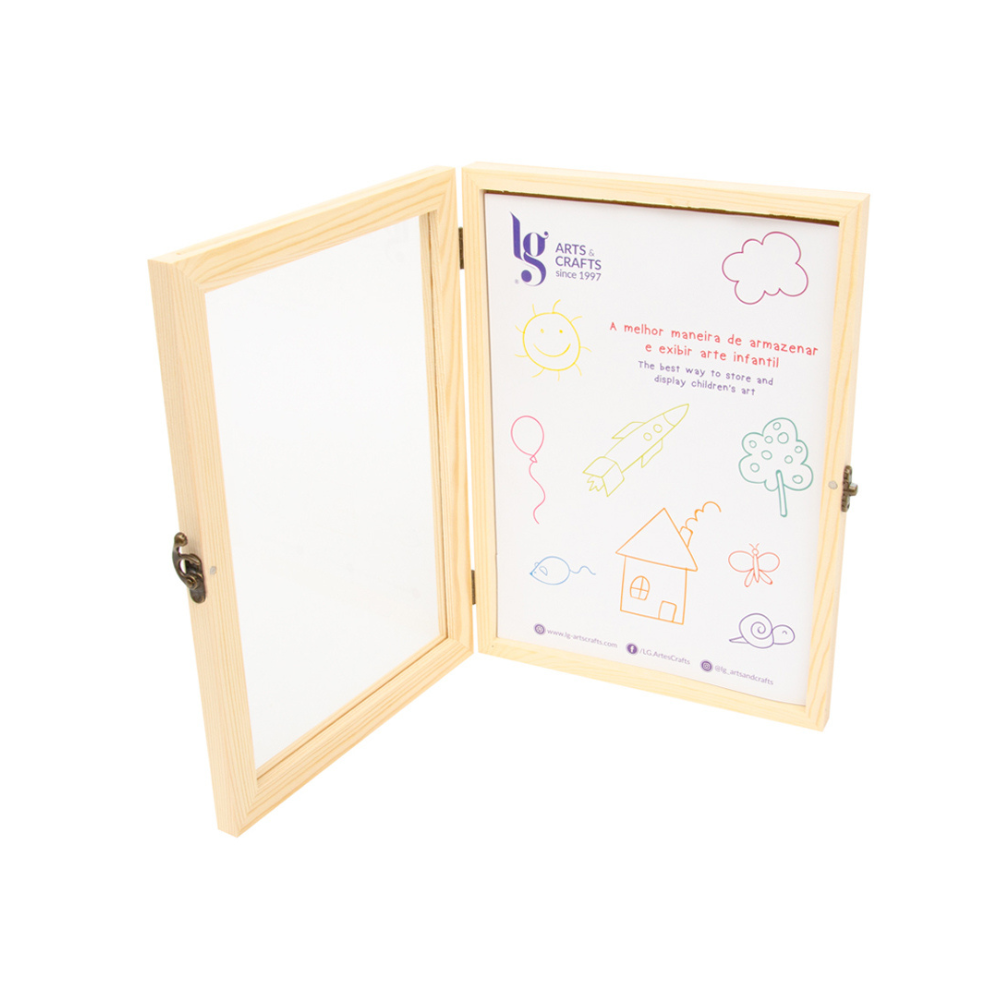Holz-Wechselrahmen mit Glas 23.5 x 3.5 x 32.5 cm