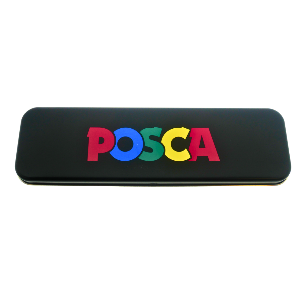 Uni Posca Metalen Potlodenblik 5,5 x 20 cm (Gratis bij aankoop van 5 Posca Potloden)